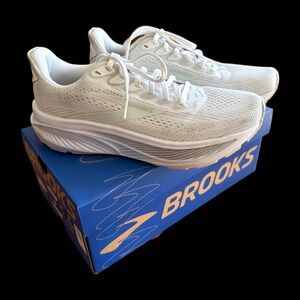Brooks Ghost 17 Womens Size 8 M Neutral Walk & Run Shoes White Grey VGC With Box